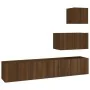 Set de muebles para TV 4 pzas madera contrachapada marrón roble von , TV-Möbel - Ref: Foro24-3114645, Preis: 138,39 €, Rabatt: %