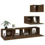 Set de muebles para TV 4 pzas madera contrachapada marrón roble von , TV-Möbel - Ref: Foro24-3114645, Preis: 138,39 €, Rabatt: %
