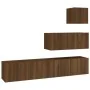 Set de muebles para TV 4 pzas madera contrachapada marrón roble von , TV-Möbel - Ref: Foro24-3114653, Preis: 154,59 €, Rabatt: %
