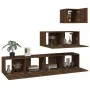 Set de muebles para TV 4 pzas madera contrachapada marrón roble von , TV-Möbel - Ref: Foro24-3114653, Preis: 154,59 €, Rabatt: %