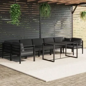 Set muebles de jardín 8 pzas y cojines aluminio gris antracita von , Gartensets - Ref: Foro24-3115926, Preis: 1,00 €, Rabatt: %