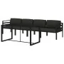 Set muebles de jardín 5 pzas y cojines aluminio gris antracita de , Conjuntos de jardín - Ref: Foro24-3115918, Precio: 739,72...