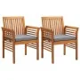 Set comedor de jardín 5 pzas y cojines madera maciza de acacia by , Garden sets - Ref: Foro24-3120460, Price: 748,51 €, Disco...