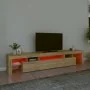Mueble de TV con luces LED roble Sonoma 215x36,5x40 cm von , TV-Möbel - Ref: Foro24-3152796, Preis: 151,96 €, Rabatt: %