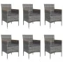 Juego de comedor de jardín 7 piezas con cojines gris y negro by , Garden sets - Ref: Foro24-3156637, Price: 495,93 €, Discoun...