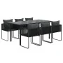 Juego de comedor para jardín 7 piezas negro de , Conjuntos de jardín - Ref: Foro24-3156497, Precio: 534,87 €, Descuento: %