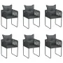 Juego de comedor para jardín 7 piezas negro de , Conjuntos de jardín - Ref: Foro24-3156497, Precio: 534,87 €, Descuento: %