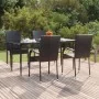Juego de comedor de jardín 5 piezas ratán sintético negro by , Garden sets - Ref: Foro24-3156668, Price: 364,33 €, Discount: %