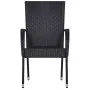 Juego de comedor de jardín 5 piezas ratán sintético negro by , Garden sets - Ref: Foro24-3156668, Price: 364,33 €, Discount: %