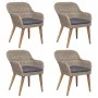 Juego de comedor de jardín 5 piezas con cojines marrón de , Conjuntos de jardín - Ref: Foro24-3156730, Precio: 587,79 €, Desc...