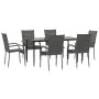 Juego de comedor de jardín 7 piezas ratán sintético gris von , Gartensets - Ref: Foro24-3156677, Preis: 396,02 €, Rabatt: %