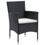 Juego de comedor de jardín 5 piezas con cojines negro de , Conjuntos de jardín - Ref: Foro24-3156616, Precio: 389,97 €, Descu...