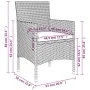 Juego de comedor de jardín 7 piezas con cojines gris y negro de , Conjuntos de jardín - Ref: Foro24-3156621, Precio: 523,36 €...
