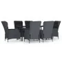 Set de comedor para jardín 7 piezas ratán sintético gris oscuro de , Conjuntos de jardín - Ref: Foro24-3156791, Precio: 1,00 ...