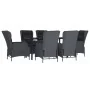 Set de comedor para jardín 7 piezas ratán sintético gris oscuro de , Conjuntos de jardín - Ref: Foro24-3156791, Precio: 1,00 ...