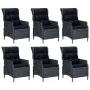 Set de comedor para jardín 7 piezas ratán sintético gris oscuro de , Conjuntos de jardín - Ref: Foro24-3156791, Precio: 1,00 ...