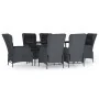 Set de comedor para jardín 7 piezas ratán sintético gris oscuro de , Conjuntos de jardín - Ref: Foro24-3156803, Precio: 1,00 ...
