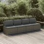 Set de muebles de jardín 4 pzas y cojines ratán sintético gris by , Garden sets - Ref: Foro24-3157369, Price: 347,98 €, Disco...