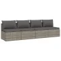 Set de muebles de jardín 4 pzas y cojines ratán sintético gris by , Garden sets - Ref: Foro24-3157369, Price: 347,98 €, Disco...