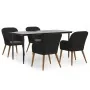 Juego de comedor de jardín 5 piezas con cojines negro de , Conjuntos de jardín - Ref: Foro24-3156726, Precio: 505,70 €, Descu...