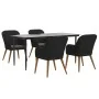 Juego de comedor de jardín 5 piezas con cojines negro de , Conjuntos de jardín - Ref: Foro24-3156726, Precio: 505,70 €, Descu...