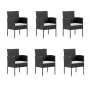 Set de comedor de jardín 7 pzas y cojines ratán sintético negro von , Gartensets - Ref: Foro24-3156779, Preis: 404,22 €, Raba...