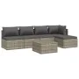 Set de muebles de jardín 6 pzas y cojines ratán sintético gris by , Garden sets - Ref: Foro24-3157315, Price: 513,37 €, Disco...