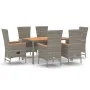 Set comedor jardín 7 pzas y cojines ratán sintético gris by , Garden sets - Ref: Foro24-3157540, Price: 689,71 €, Discount: %