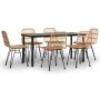Juego de comedor de jardín 7 piezas ratán sintético von , Gartensets - Ref: Foro24-3157891, Preis: 566,24 €, Rabatt: %