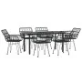 Juego de comedor de jardín 7 piezas ratán sintético negro von , Gartensets - Ref: Foro24-3157870, Preis: 562,26 €, Rabatt: %