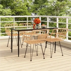 Juego de comedor de jardín 5 piezas ratán sintético von , Gartensets - Ref: Foro24-3157847, Preis: 383,33 €, Rabatt: %