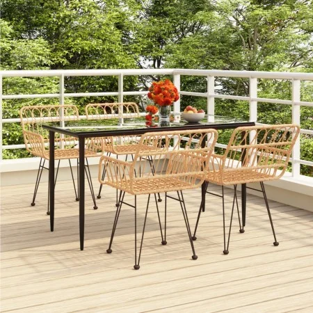 Juego de comedor de jardín 5 piezas ratán sintético by , Garden sets - Ref: Foro24-3157847, Price: 389,47 €, Discount: %