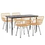Juego de comedor de jardín 5 piezas ratán sintético by , Garden sets - Ref: Foro24-3157847, Price: 389,47 €, Discount: %