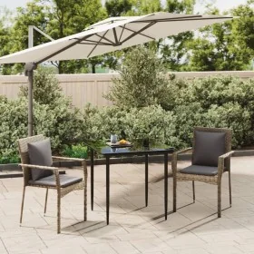 Set comedor jardín 3 pzas y cojines ratán sintético negro gris von , Gartensets - Ref: Foro24-3185101, Preis: 204,67 €, Rabat...