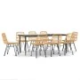 Juego de comedor de jardín 9 piezas ratán sintético by , Garden sets - Ref: Foro24-3157879, Price: 821,58 €, Discount: %