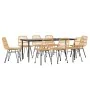 Juego de comedor de jardín 9 piezas ratán sintético by , Garden sets - Ref: Foro24-3157879, Price: 821,58 €, Discount: %