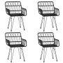 Juego de comedor de jardín 5 piezas ratán sintético negro by , Garden sets - Ref: Foro24-3157853, Price: 355,68 €, Discount: %