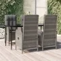 Set comedor jardín 5 pzas y cojines ratán sintético negro gris de , Conjuntos de jardín - Ref: Foro24-3185181, Precio: 743,69...