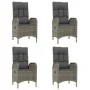 Set comedor jardín 5 pzas y cojines ratán sintético negro gris de , Conjuntos de jardín - Ref: Foro24-3185181, Precio: 743,69...