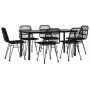 Juego de comedor de jardín 7 piezas ratán sintético negro von , Gartensets - Ref: Foro24-3157898, Preis: 552,29 €, Rabatt: %
