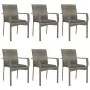 Set comedor jardín 7 pzas y cojines ratán sintético negro gris by , Garden sets - Ref: Foro24-3185129, Price: 492,94 €, Disco...
