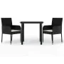 Set comedor de jardín 3 pzas con cojines ratán sintético negro von , Gartensets - Ref: Foro24-3185155, Preis: 181,35 €, Rabat...