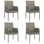 Set comedor jardín 5 pzas y cojines ratán sintético negro gris by , Garden sets - Ref: Foro24-3185162, Price: 301,30 €, Disco...