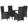 Set de muebles jardín 5 pzas con cojines ratán sintético negro von , Gartensets - Ref: Foro24-3185195, Preis: 643,49 €, Rabat...