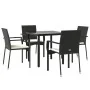 Set de muebles jardín 5 pzas con cojines ratán sintético negro von , Gartensets - Ref: Foro24-3185120, Preis: 369,07 €, Rabat...