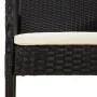 Set comedor de jardín 3 pzas con cojines ratán sintético negro by , Garden sets - Ref: Foro24-3185143, Price: 194,96 €, Disco...