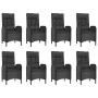 Set de comedor de jardín 9 pzas y cojines ratán sintético negro von , Gartensets - Ref: Foro24-3185174, Preis: 1,00 €, Rabatt: %