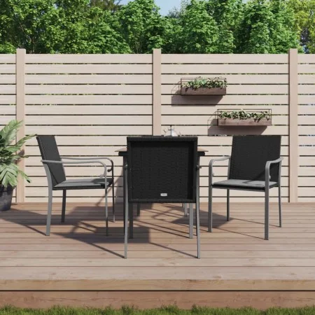 Juego comedor jardín 5 piezas y cojines ratán sintético y acero by , Garden sets - Ref: Foro24-3186940, Price: 308,62 €, Disc...