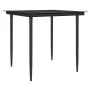 Juego comedor jardín 5 piezas y cojines ratán sintético y acero by , Garden sets - Ref: Foro24-3186940, Price: 308,62 €, Disc...