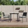 Juego comedor jardín 3 piezas y cojines ratán sintético y acero by , Garden sets - Ref: Foro24-3187001, Price: 200,50 €, Disc...